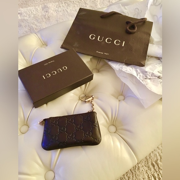 Gucci Accessories - GUCCI GUCCISSIMA KEY RING COIN CASE BROWN LEATHER AUTHENTIC🌟🌟🌟